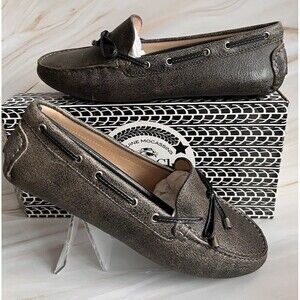 Driver Club USA Women's Loafer Shoes Genuine Leather Gel Hell Insert Size 9.5